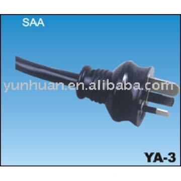 3 Pin Australian Power Cable mains lead SAA approval Australia style